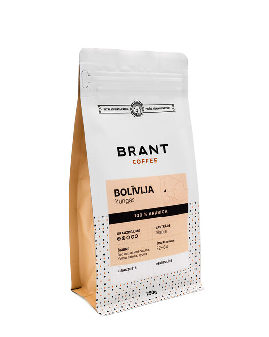 Kafijas pupiņas Brant Bolīvijas Yungas reģiona 250g